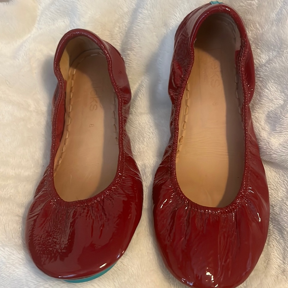 Ruby Red Tieks Size 8
